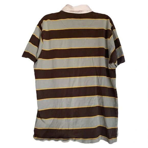 Fossil Men’s Vintage-Style Striped Rugby Polo Shirt | Size XL - Picture 2 of 3
